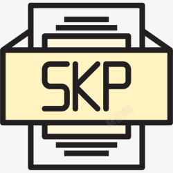 skp线型文件Skp图标高清图片