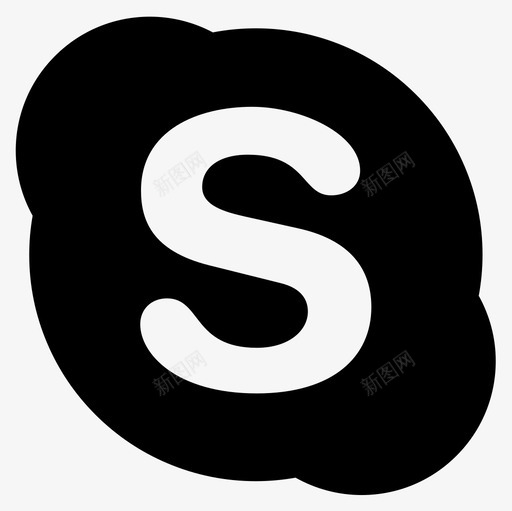 Skype社交媒体87填充线性图标svg_新图网 https://ixintu.com Skype 填充 媒体 社交 线性