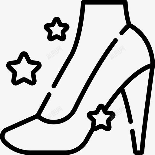 高跟鞋夜派对17直线型图标svg_新图网 https://ixintu.com 派对 直线 线型 高跟鞋