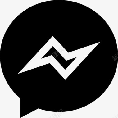 Messenger社交媒体98已填充图标图标