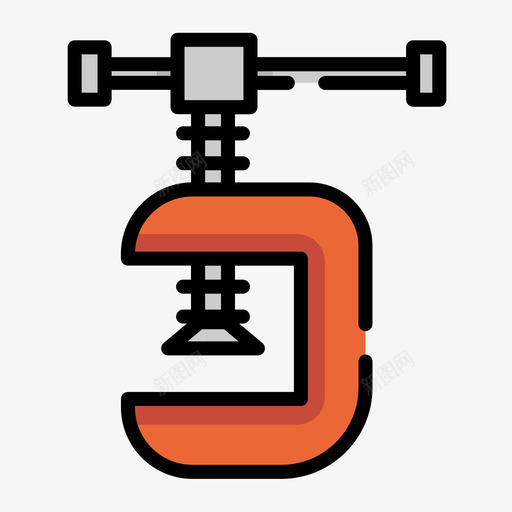 台钳svg_新图网 https://ixintu.com 台钳 扁平 多色 可爱