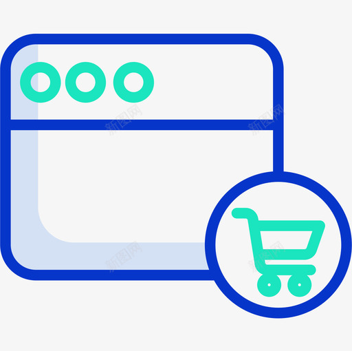 网上购物电子商务121轮廓颜色图标svg_新图网 https://ixintu.com 电子商务 网上购物 轮廓 颜色