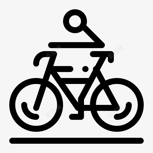 活动自行车健身娱乐和体育设备加粗虚线图标svg_新图网 https://ixintu.com 健身娱乐和体育设备加粗虚线 活动 自行车