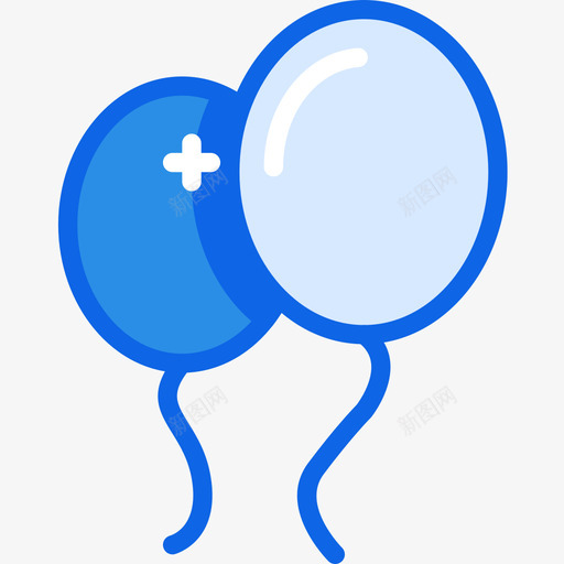 气球假日43蓝色图标svg_新图网 https://ixintu.com 假日43 气球 蓝色