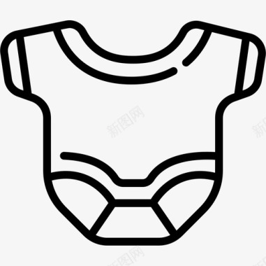 身体婴儿淋浴7直线型图标图标