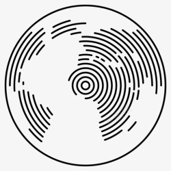 光碟标志光碟圆地球图标高清图片