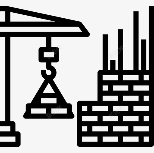92号结构直线起重机图标svg_新图网 https://ixintu.com 92号 直线 结构 起重机