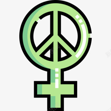 女权主义女权主义7线性色彩图标图标