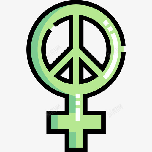 女权主义女权主义7线性色彩图标svg_新图网 https://ixintu.com 女权主义 线性 色彩
