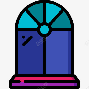 窗建筑窗5线颜色图标图标