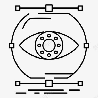 视觉化概念监控图标图标