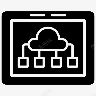 云计算图云网络云技术图标图标