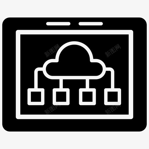 云计算图云网络云技术图标svg_新图网 https://ixintu.com 云技术 云网络 云计算图 云计算矢量图标 在线网络 网络模板