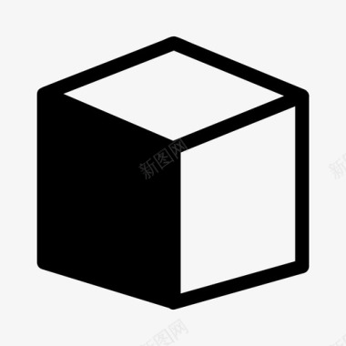 立方体钻石骰子图标图标