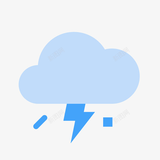 雷阵雨伴冰雹svg_新图网 https://ixintu.com 雷阵雨伴冰雹