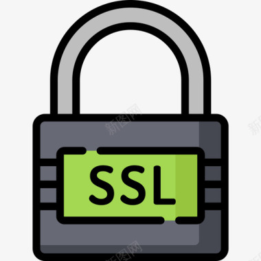 Ssl保护安全4线性颜色图标图标