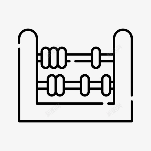 算盘脑力练习计算器图标svg_新图网 https://ixintu.com 器具 图标 工具 数学 玩具 算盘 线图 练习 脑力 计算器