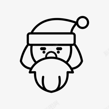圣诞老人圣诞帽圣尼古拉图标图标
