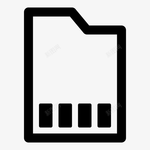 存储卡数据microsd图标svg_新图网 https://ixintu.com micro sd 保存 媒体 存储卡 数据 粗体