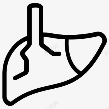 肝脏人体肝脏器官图标图标