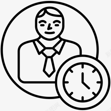 工作时间官员时间管理图标图标
