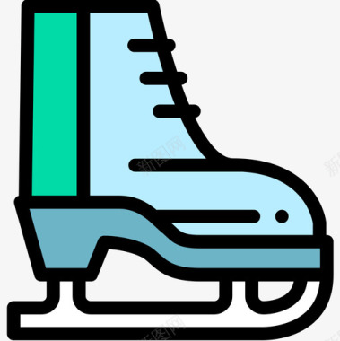 溜冰鞋冬装9件线条色图标图标