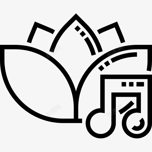 音乐疗法交替医学2线性图标svg_新图网 https://ixintu.com 交替医学2 线性 音乐疗法