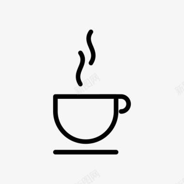 咖啡热咖啡象形图图标图标
