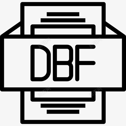 Dbf文件类型3线性图标svg_新图网 https://ixintu.com Dbf 文件 类型 线性