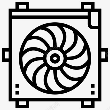 散热器冷却发动机图标图标