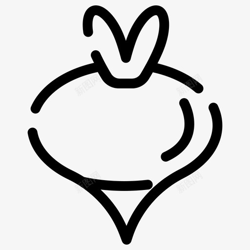 食物春天萝卜图标svg_新图网 https://ixintu.com 季节 春天 粗体 萝卜 蔬菜 虚线 食物