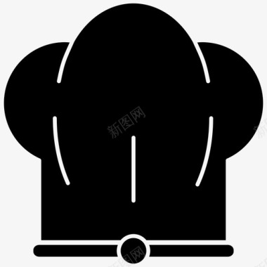 厨师面包师厨师帽图标图标