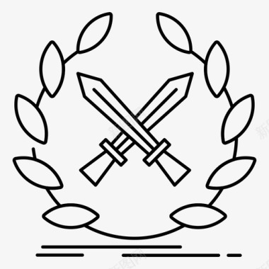 战斗徽章游戏图标图标