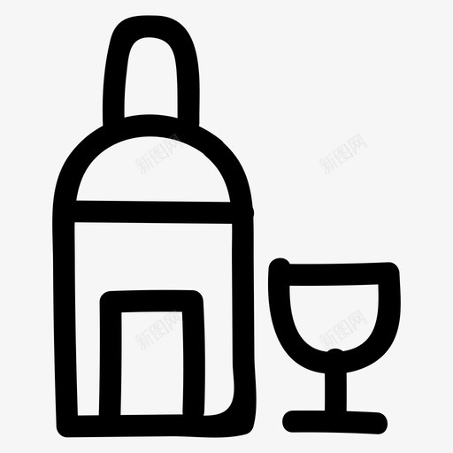 啤酒酒精酒吧图标svg_新图网 https://ixintu.com 啤酒 玻璃 瓶子 酒吧 酒店餐厅手绘图标第一卷 酒精 饮料