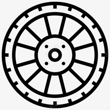 车轮汽车金属图标图标