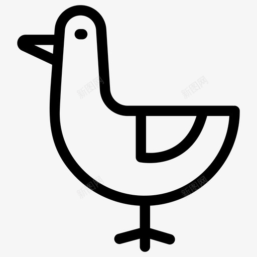 鸭鸟生物图标svg_新图网 https://ixintu.com 力量 图形 图标 家禽 生物 生物体 线图 速度