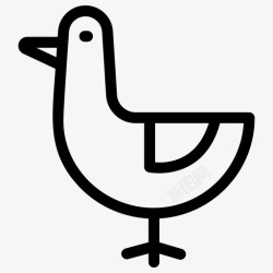 生物体鸭鸟生物图标高清图片