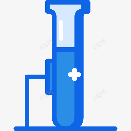 试管科学82蓝色图标svg_新图网 https://ixintu.com 科学 蓝色 试管