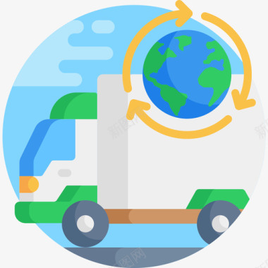 回收车地球第四天平车图标图标