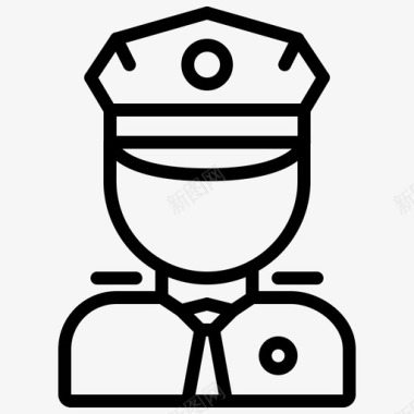警察制服图标图标