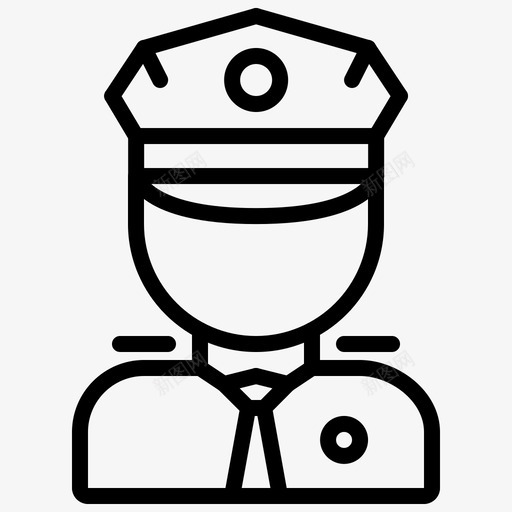 警察制服图标svg_新图网 https://ixintu.com 制服 警察