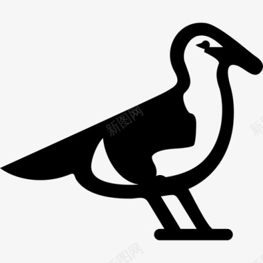 海鸥动物海滩图标图标