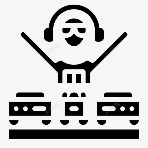 DJ派对音频音乐图标svg_新图网 https://ixintu.com DJ 固态 工作室 派对 音乐 音频