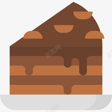 一块蛋糕快餐53平图标图标