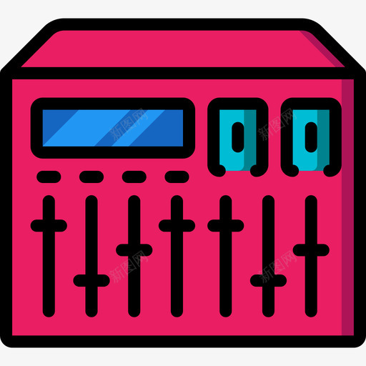 混音器娱乐28线性颜色图标svg_新图网 https://ixintu.com 娱乐 混音 线性 颜色