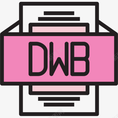 DWBfiletype2线性颜色图标图标