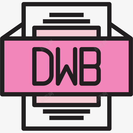 DWBfiletype2线性颜色图标svg_新图网 https://ixintu.com DWB filetype2 线性颜色