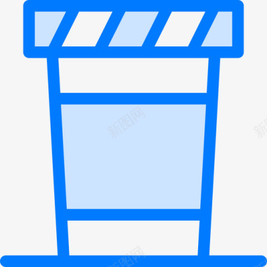 饮料电影院40蓝色图标图标