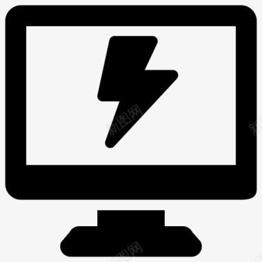 计算机能量计算机电源能量消耗图标图标