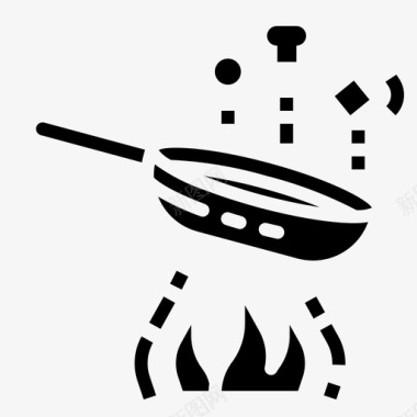 油炸烹饪食物图标图标